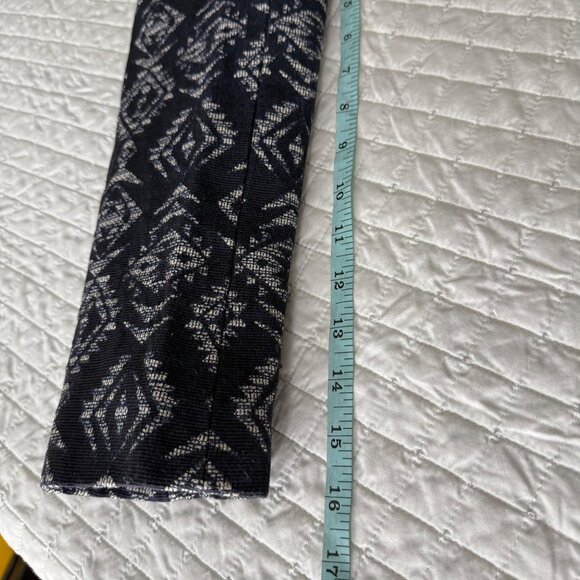 Helene London Medium Womens Jacket Open Front Geometric Pattern Navy/Off-White C - Picture 9 of 9